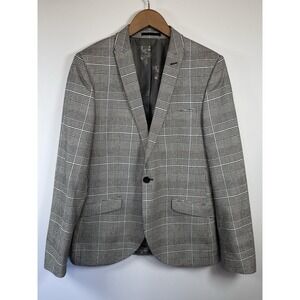 Heart and Dagger Mens Cotton‎ Blend Sport Coat Blazer 38R Gray Double Vented